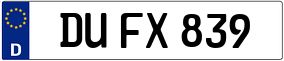 Trailer License Plate